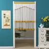 Cortina de Puerta Anti-Mosquitos Velcro Sin Taladro Sala de Estar Dormitorio Cocina Transparente Universal Encaje Cortina Divisoria Cortina de Gasa Silenciosa