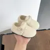 Zapatos Birkenstock de Lana para Niños Zapatos Peludos para Niñas Zapatos de Algodón Cálidos Invierno Estilo Coreano Plus Terciopelo Slip-on Zapatos de Algodón de Frijol