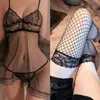 Lencería Sexy, Falda de Encaje con Liguero para Mujer, Transparente, Conjunto de Uniforme Sexy que No se Quita, Pijama Sedcutor, Atuendo sin Espalda