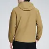 Chaqueta con Capucha Tejida Multibolsillos para Hombre Otoño/Invierno 2026 Abrigo Deportivo Casual de Negocios para Exteriores de Cuatro Estaciones