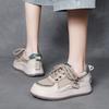 Jishu 2024 Outono Novo Estilo Camada Superior Couro de Vaca Casual Cadarço Sapatos Femininos Couro Genuíno Qualidade Sola Grossa Combinando Cores Cano Baixo Camada Única Sapatos