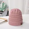 Chapéu de tricô com placa de luz de estrela de cinco pontas, versão coreana de chapéu de lã grosso e quente, fábrica atacado, chapéu de outono e inverno, boné pullover