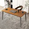 Mesa de computador, mesa de escrita simples, mesa de escritório, mesa moderna minimalista, mesa longa, mesa de estudo, mesa de jogos, mesa de escrita para casa