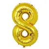 Versão Americana 32 polegadas Balões de Folha de Alumínio com Número Dourado para Festa de Aniversário Infantil Decoração Montagem de Cena Atravessando Fronteiras Atacado