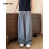 Pantalones Rectos de Moda Simple Estilo Coreano High Street para Hombre, Otoño, Tendencia, Versátiles, Cómodos, Casuales, Largos