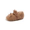 Sapatos Peludos de Menina 2025 Inverno Novos Sapatos Infantis Sapatos de Algodão de Princesa para Meninas Sapatos Bebê Touca Forrados com Lã de Algodão Duplo