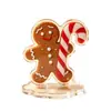 Decoraciones personalizadas para base de árbol de Navidad acrílicas para comercio electrónico transfronterizo, decoraciones transparentes de Papá Noel y muñeco de nieve pequeñas para escritorio DIY
