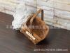 Cesta de mimbre tejida de madera cesta de almacenamiento pastoral cafetería decoración simple planta verde arreglo floral sala de estar cesta de flores