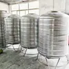 Tanque de água de aço inoxidável 304 para atacado, torre de água circular horizontal, armazenamento de água isolado residencial, tanque de água para proteção contra incêndio, tanque de armazenamento de água no telhado