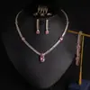 Colar vintage francês estilo corte com zircônia verde em formato de gota para mulheres, elegante e único, cool e estiloso, corrente versátil para a clavícula