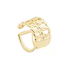 Anillo Metálico Trenzado Nudo Cruzado Estilo Minimalista Coreano y Japonés para Mujer, Anillo Abierto Geométrico Irregular Creativo, Cobre