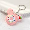 Chaveiro de Donut de Desenho Animado Pingente Criativo para Meninas Chaveiro Fofo para Carro Argola de Chave Personalizada Pingente de Donut