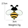 Broche Metálico de Abelhinha Fofa Esmalte Cartoon Insígnia Acessórios para Mochila Roupas Alfinete Pequeno Presente Infantil