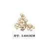 Nuevos accesorios para el cabello de novia hechos a mano DIY, hojas con incrustaciones de diamantes de perla, ramas y ramas, accesorios de aleación, accesorios para caja de ropa