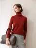 Otoño 2026 Nuevas Llegadas Cuello Superpuesto Volantes Cachemira Color Sólido Tejido Holgado Capa Base Suéter de Cachemira Suave y Liso