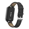 Adequado para Pulseira Redmi Band 2, Pulseira de Couro Fashionável com Padrão Lichia, Pulseira de Couro Miband 8Active