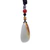 Suministro de material de semilla de imitación de jade de Xinjiang Hetian con colgante de piedra cruda de cuero, collar de jade blanco de Afganistán, colgante de fábrica, lote