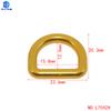 Fábrica venta al por mayor equipaje bolso accesorios de ferretería aleación de zinc 6 puntos alambre redondo metal D-ring semicircular hebilla D