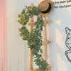 Decoración para el Hogar Colgante Flor Artificial Ratán Eucalipto Enredadera Artificial Planta Enredadera de Flores Paisaje Hoja Artificial Planta Verde