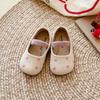 Nuevos Zapatos de Princesa Retro para Niñas de 3-6-9 Estilosos Zapatos Redondos Pequeños de Cuero con Suela Suave Cómodos Zapatos para Bebé