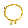 Tienda de Oro Mismo Estilo Arena Dorada Método Antiguo Brazalete de Vaina de Loto para Mujer, Nueva Moda China Versátil Pulsera de Cuentas de la Fortuna