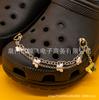 Zuecos de Venta Caliente Transfronterizos Accesorios Cadena Metálica de Perlas Hebilla de Zapato de Pedrería Lista para Usar Zapatos de Jardín Decoración de Combinación DIY