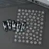Belleza Completa Transfronteriza Nuevas Pegatinas Navideñas para Uñas Ins Pegatinas Doradas de Copos de Nieve Navideños para Uñas