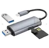 En stock estación de acoplamiento USB de doble uso para computadora Type-c estación de acoplamiento cuatro en uno adaptador de alta velocidad tf/sd