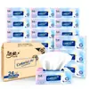 Papel de Tejido Jierou 100 Hojas 20 Paquetes Pañuelos Faciales Papel Higiénico Doméstico Asequible Caja Completa Lote a Granel