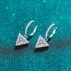 Pendientes de Plata de Ley S925 Xindeyi para Mujer, Clips para Oreja de Moissanita Triangulares, Joyería para Orejas de Estilo Fresco, Venta al por Mayor desde el Fabricante