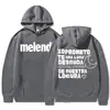 Moletom com Estampa de Carta da Turnê do Álbum do Rapper Melendi Unissex Harajuku Streetwear Hip-Hop