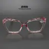 Nuevas gafas de lectura ojo de gato europeas y americanas, HD, retro, personalidad, moda, montura de PC, patilla de resorte, anti-grandes, gafas de lectura