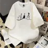 Camiseta Branca de Manga Curta para Homem, Novo Estilo Quente de Verão 2026, Caimento Solto, Emagrecedora, Algodão Puro, Manga Meia-Manga, Camiseta com Design Único