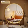 Espelho espelho cosmético grande com luz de mesa led dormitório estudantil quarto penteadeira mesa de cabeceira celebridade da internet luz de preenchimento espelho redondo
