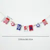 Decoração de Bandeirinhas para o Dia da Independência Americana Pingente DIY Arranjo de Cena de Festival Tecido Estrela de Cinco Pontas Bandeirola Pendurada Ornamento Atacado
