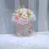 Flor Artificial Boda Novia y Dama de Honor Sosteniendo Flores para Decorar el Certificado Ramo de Boda Rosa Flor Artificial Accesorios de Fotografía de Boda