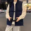 Ropa de Trabajo Informal con Relleno para Hombres al Aire Libre Chaleco Holgado Chaleco de Color Sólido Chaleco Versátil Top Cálido de Moda