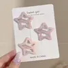 Presilhas de cabelo coloridas com um toque de luxo, presilhas de cabelo em formato de laço, presilhas de franja para meninas coreanas, presilhas laterais para cabelos soltos, presilhas de flor