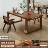 Mesa Longa de Madeira Maciça Cuidadosamente Selecionada para Uso na Sala de Estar, Mesa com Tampo Grande, Mesa de Trabalho, Mesa de Estudo, Mesa de Jantar Mobien