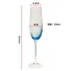 Copa de Cristal sin Plomo Chuangst para Champagne 290ml Copa de Cristal Azul
