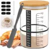 Frasco de Fermentación de Vidrio de Borosilicato Alto con Escala para Masa de Pan de Masa Madre, Suministros para Pan de Levadura, Frasco Sellado, Molde para Hornear