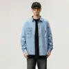 Nova Camisa de Estilo Primavera Jaqueta Jeans Masculina Casual Solta Tamanho Grande Estilosa Japonesa Versátil Roupa de Trabalho Camisa Masculina Tendência