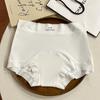Roupa Íntima Feminina Boxer de Seda Gelada Be Smiley Girl Forro Interno Antibacteriano Grau A Confortável para Fitness Yoga Esportes Cintura Média