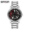 Reloj de cuarzo hueco de moda Sanda New Fashion 1057 con cinturón de acero para hombre, reloj creativo personalizado, fabricantes envían en nombre de