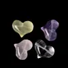 Cristal Blanco Natural, Amatista, Citrino, Cristal Rosa Melocotón Cuentas Sueltas, Cuentas Separadoras de Corazón, Accesorios de Cristal con Cuentas para DIY