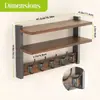 Simple Estante de Madera para Pared Estante Decorativo de Madera para Sala de Estar Estante para Llaves de Porche Estante de Madera Maciza para Baño