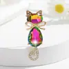 Broche de Abeja Transfronteriza Serie Completa de Diamantes Insectos para Mujer, Accesorios de Pin de Traje Simples y de Moda, Uso Diario de Nicho
