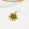 Chapado de cobre de circonio de color nicho personalizado 18k colgante de animal tortuga pulsera versátil simple collar accesorios de joyería DIY