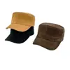 Chapéu de Equitação Marrom Camurça Topo Plano Feminino Outono Literário Retrô Emagrecedor Bico de Pato Circunferência Craniana Grande Chapéu Newsboy