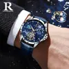 Reloj de Fábrica Hecho a Medida Cielo Estrellado Luminoso para Hombre Automático Completo Calado Impermeable Mecánico con Esfera Grande